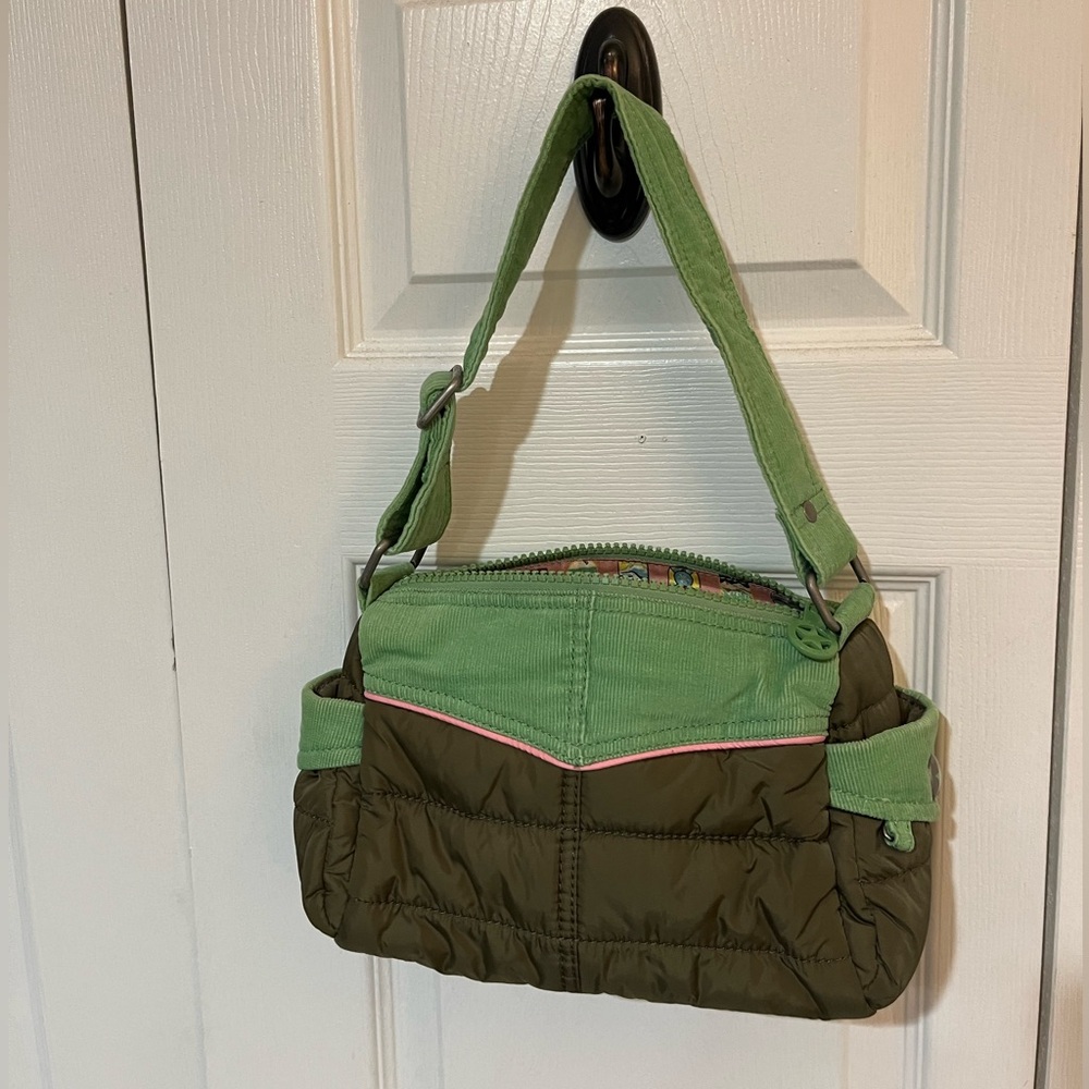 GAP khaki green and pink handbag